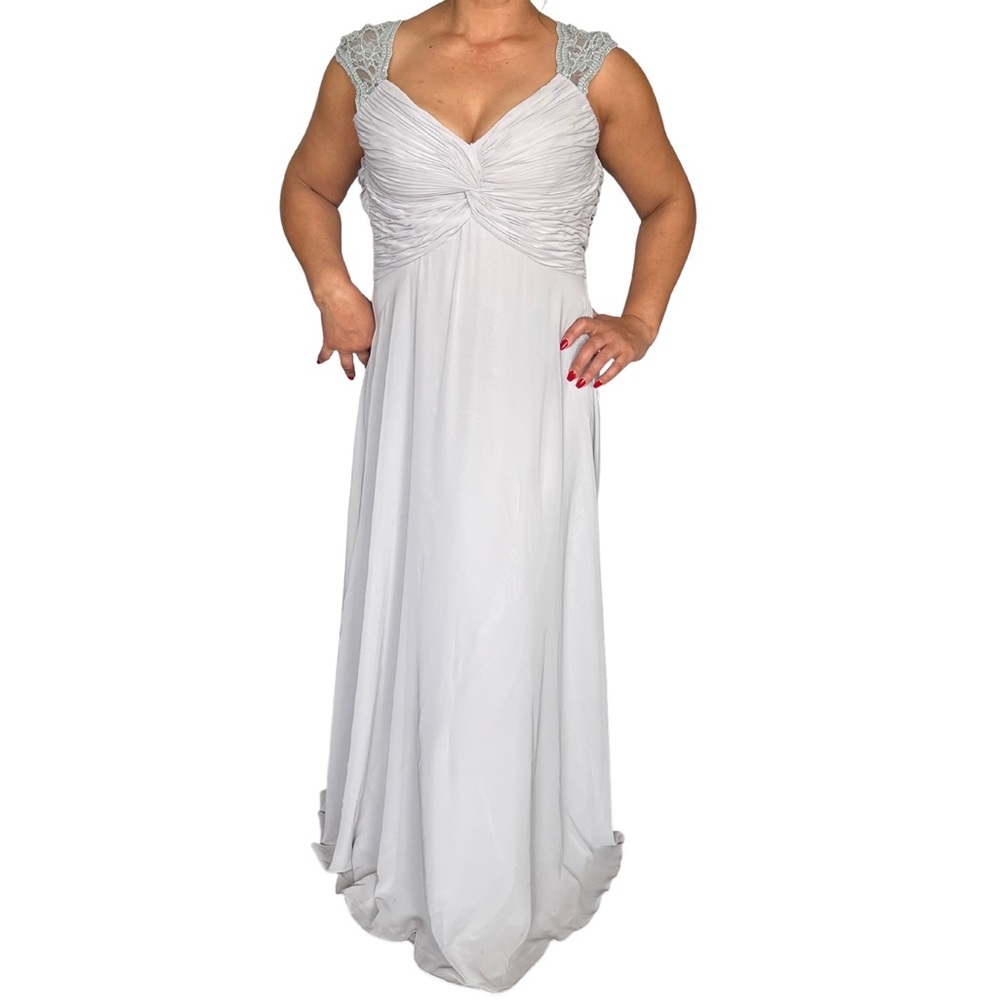 Gently used bridesmaids grey dress, MariLee